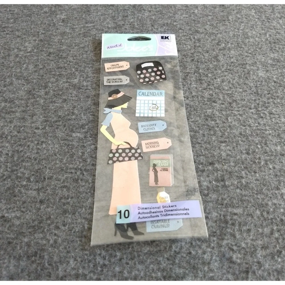 Jolees Boutique & Sandylion Scrapbooking Stickers Pregnancy‎ Baby Lot  of 4 NEW
